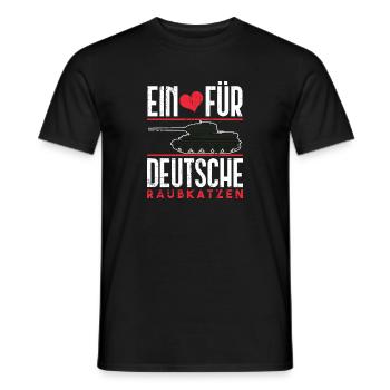 Tank driver predatory cats military tank - Männer T-Shirt - Schwarz - Vorne - AI Model Male 178 light (178cm)