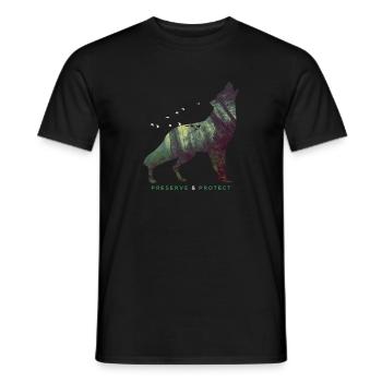 Preserve & Protect Climate Protection - Men's T-Shirt - black - Front - AI Model Male 178 light (178cm)