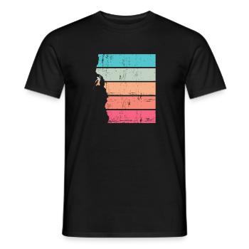 Vintage climber climbing rock climber - Männer T-Shirt - Schwarz - Vorne - AI Model Male 178 light (178cm)
