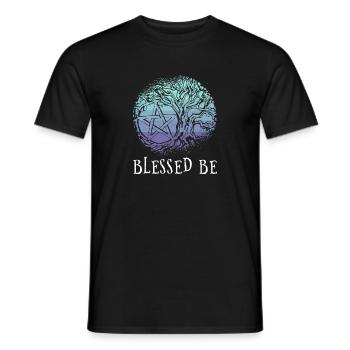 Tree Of Life I Wiccan I Pentacle I Pentagram I - Männer T-Shirt - Schwarz - Vorne - AI Model Male 178 light (178cm)