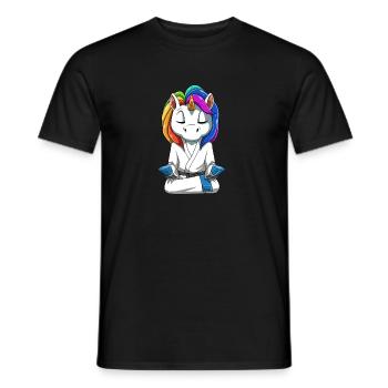 Niedliches BJJ Einhorn - Brasilianisches Jiu Jitsu - Männer T-Shirt - Schwarz - Vorne - AI Model Male 178 light (178cm)