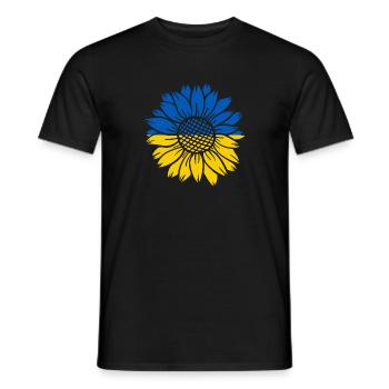 Sonnenblume / Nationalblume Ukraine / Unterstützung - Männer T-Shirt - Schwarz - Vorne - AI Model Male 178 light (178cm)