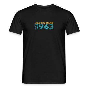 Génial depuis 1963 - T-shirt homme - noir - Devant - AI Model Male 178 light (178cm)