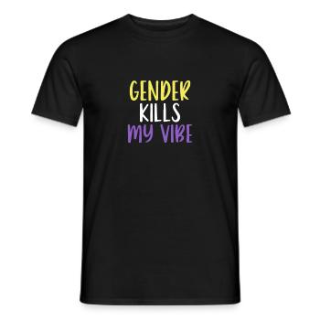 Funny Nonbinary Genderqueer Pride - Gender Kills - Männer T-Shirt - Schwarz - Vorne - AI Model Male 178 light (178cm)