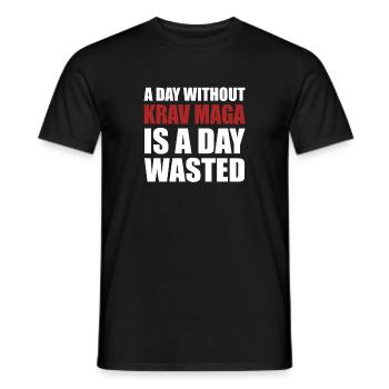 Krav Maga Training - Ein Tag ohne Krav Maga ist - Männer T-Shirt - Schwarz - Vorne - AI Model Male 178 light (178cm)