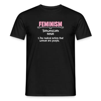Feminism Definition Unrestricted Women's Rights - Men's T-Shirt - black - Front - AI Model Male 178 light (178cm)