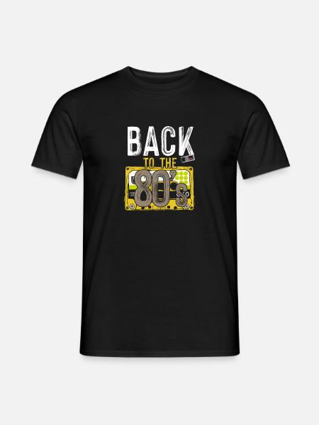 party 80s retro costume Back to the 80's outfit - Männer T-Shirt - Schwarz