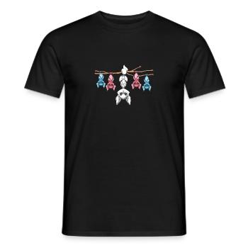 Anders sein - Lustiger Transgender-Fuchs und - Männer T-Shirt - Schwarz - Vorne - AI Model Male 178 light (178cm)