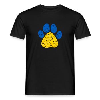 I Stand With Ukraine PAW - Männer T-Shirt - Schwarz - Vorne - AI Model Male 178 light (178cm)