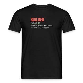 Définition amusante du constructeur - T-shirt homme - noir - Devant - AI Model Male 178 light (178cm)