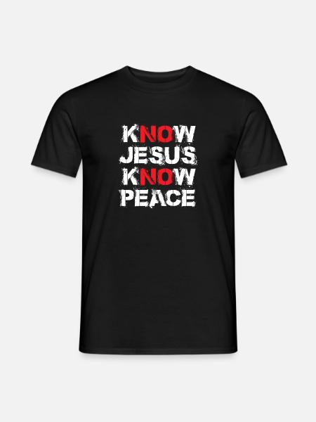 Know Jesus Know Peace - Men's T-Shirt - black