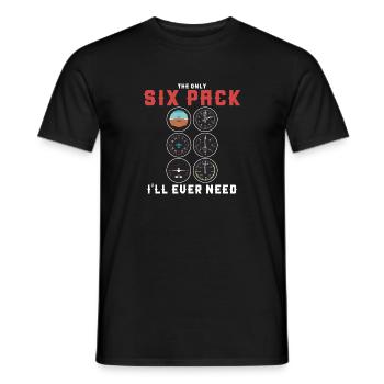 The Only Six Pack I'll Ever Need T-shirt Funny - Männer T-Shirt - Schwarz - Vorne - AI Model Male 178 light (178cm)