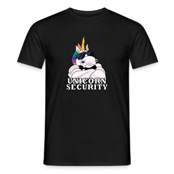 Unicorn Security I Unicorn Bouncer I Unicorn - Männer T-Shirt - Schwarz - Vorne - AI Model Male 178 light (178cm)