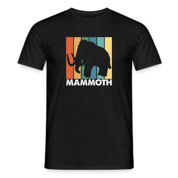 Retro Mammoth T-shirt Gift - Mammoth Animal - Männer T-Shirt - Schwarz - Vorne - AI Model Male 178 light (178cm)