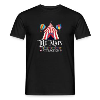 The Main Attraction - Men's T-Shirt - black - Front - AI Model Male 178 light (178cm)