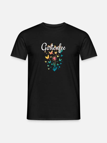 Gartenfee, Gartenchefin und Hobbygärtner - Männer T-Shirt - Schwarz