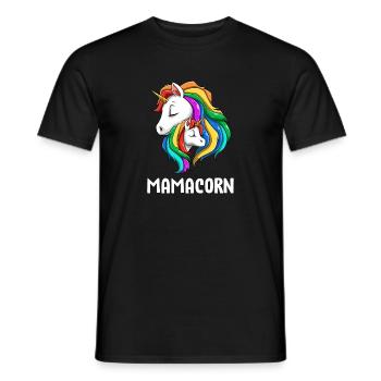 Einhorn Köpfe Mama Tochter - Mamacorn Mama Einhorn - Männer T-Shirt - Schwarz - Vorne - AI Model Male 178 light (178cm)