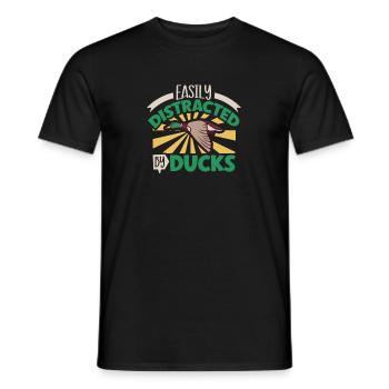 Duck Hunt Duck Hunter Bird Hunting Duck Hunting - Men's T-Shirt - black - Front - AI Model Male 178 light (178cm)