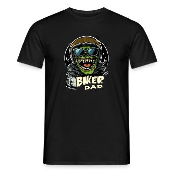 Motard Moto Père Papa Pa - T-shirt homme - noir - Devant - AI Model Male 178 light (178cm)