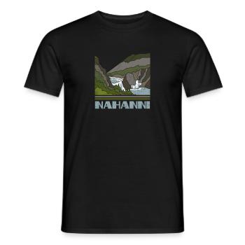 Nahanni Shirt Nature Souvenir Retro 70s 80s Vintag - Men's T-Shirt - black - Front - AI Model Male 178 light (178cm)