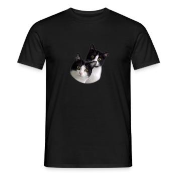 Team Cat - Men's T-Shirt - black - Front - AI Model Male 178 light (178cm)