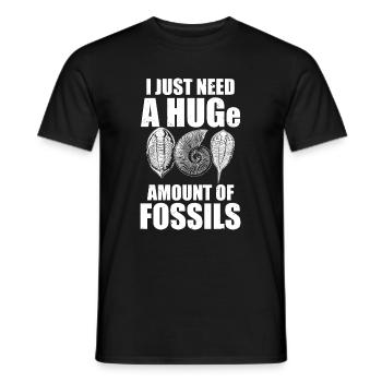 Fossil collectors | Geologists Fossils Gift Idea - Men's T-Shirt - black - Front - AI Model Male 178 light (178cm)