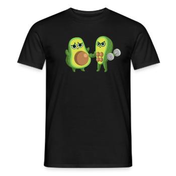 Avocat au gymnase - T-shirt homme - noir - Devant - AI Model Male 178 light (178cm)