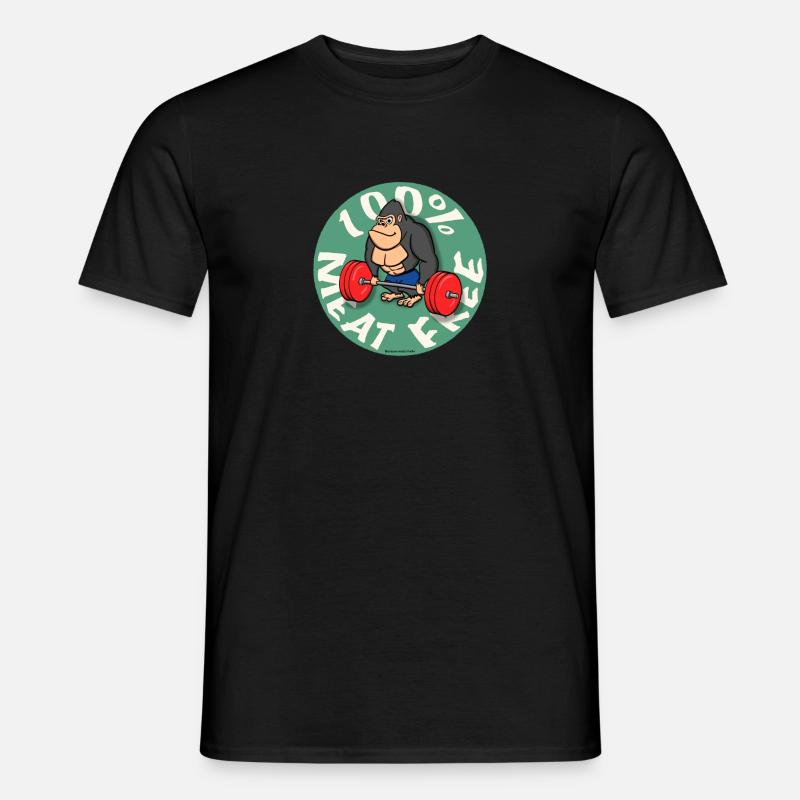 100% fleischfrei - Männer T-Shirt - Schwarz