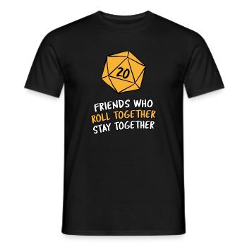 Gamer Beste Freunde Rollenspiel RPG D20 Geschenk - Männer T-Shirt - Schwarz - Vorne - AI Model Male 178 light (178cm)