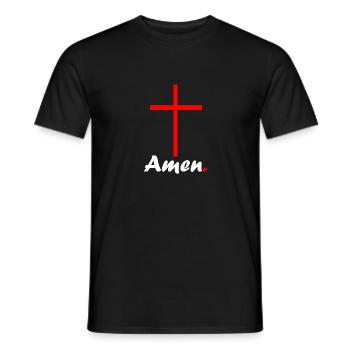 Amen - Männer T-Shirt - Schwarz - Vorne - AI Model Male 178 light (178cm)