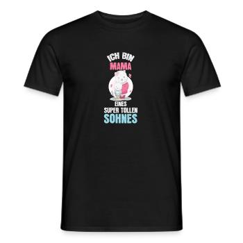 Ich bin Mama eines super tollen Sohnes - Männer T-Shirt - Schwarz - Vorne - AI Model Male 178 light (178cm)