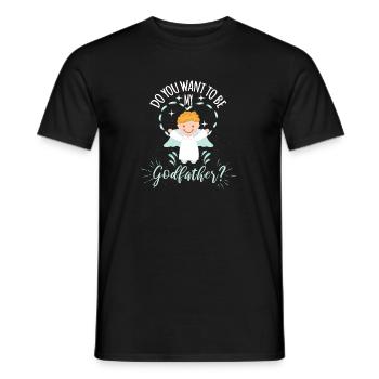 Voulez-vous être mon parrain? - T-shirt homme - noir - Devant - AI Model Male 178 light (178cm)