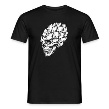 Bier Brauer Hopfen Grillen Goasmaß Totenkopf - Männer T-Shirt - Schwarz - Vorne - AI Model Male 178 light (178cm)