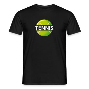 Balle de tennis - T-shirt homme - noir - Devant - AI Model Male 178 light (178cm)