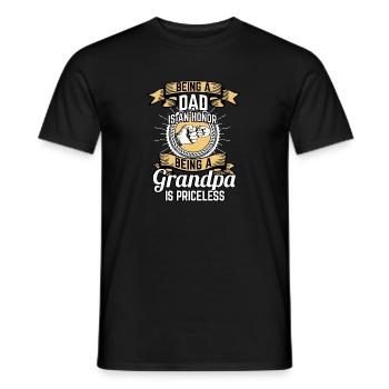 Grand-père Grand-père Papa Cadeau - T-shirt homme - noir - Devant - AI Model Male 178 light (178cm)