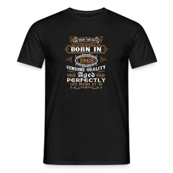 50th birthday 1969 fifty 50 years awesome - Men's T-Shirt - black - Front - AI Model Male 178 light (178cm)