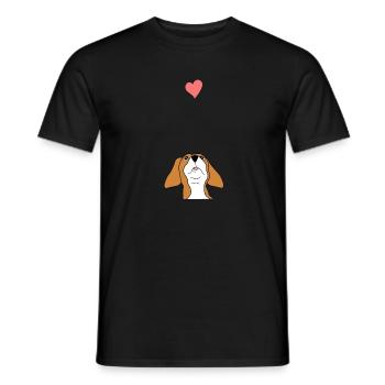 Beagle Mama Lover Gift Girl - Men's T-Shirt - black - Front - AI Model Male 178 light (178cm)