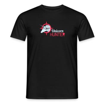 T-shirt chasseur de licorne - T-shirt homme - noir - Devant - AI Model Male 178 light (178cm)