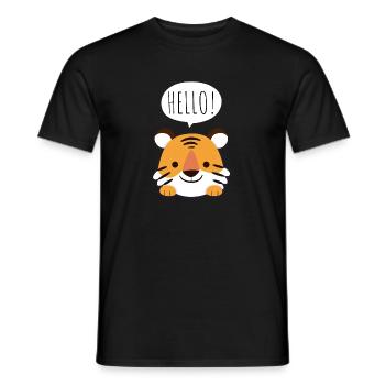 süßer Tiger - Männer T-Shirt - Schwarz - Vorne - AI Model Male 178 light (178cm)