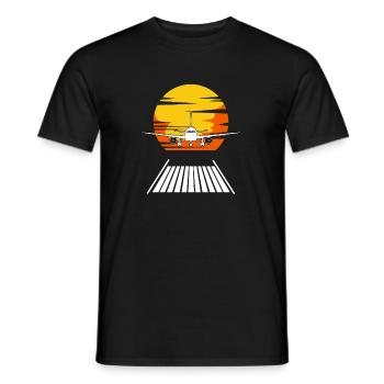Flugzeug Pilot - Männer T-Shirt - Schwarz - Vorne - AI Model Male 178 light (178cm)