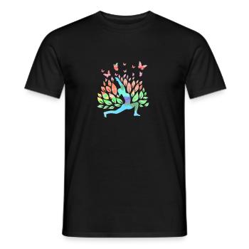 Yoga Yogalehrer Meditation Einklang Geschenk - Männer T-Shirt - Schwarz - Vorne - AI Model Male 178 light (178cm)