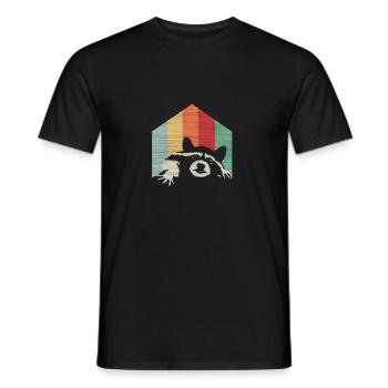 racoon - Men's T-Shirt - black - Front - AI Model Male 178 light (178cm)