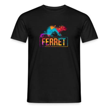 frettchen - Männer T-Shirt - Schwarz - Vorne - AI Model Male 178 light (178cm)