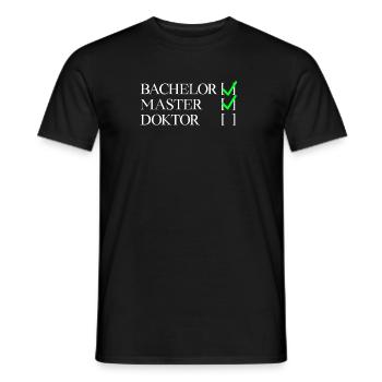 Bachelor Master Doctor | Master's Degree Gift - Men's T-Shirt - black - Front - AI Model Male 178 light (178cm)