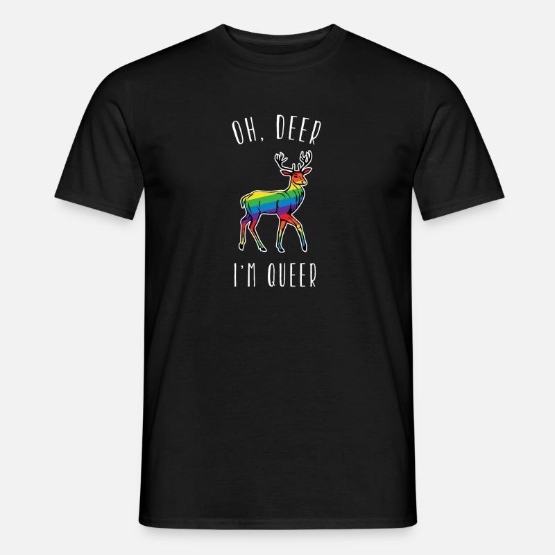 schwul - Männer T-Shirt - Schwarz