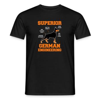 doberman - Men's T-Shirt - black - Front - AI Model Male 178 light (178cm)