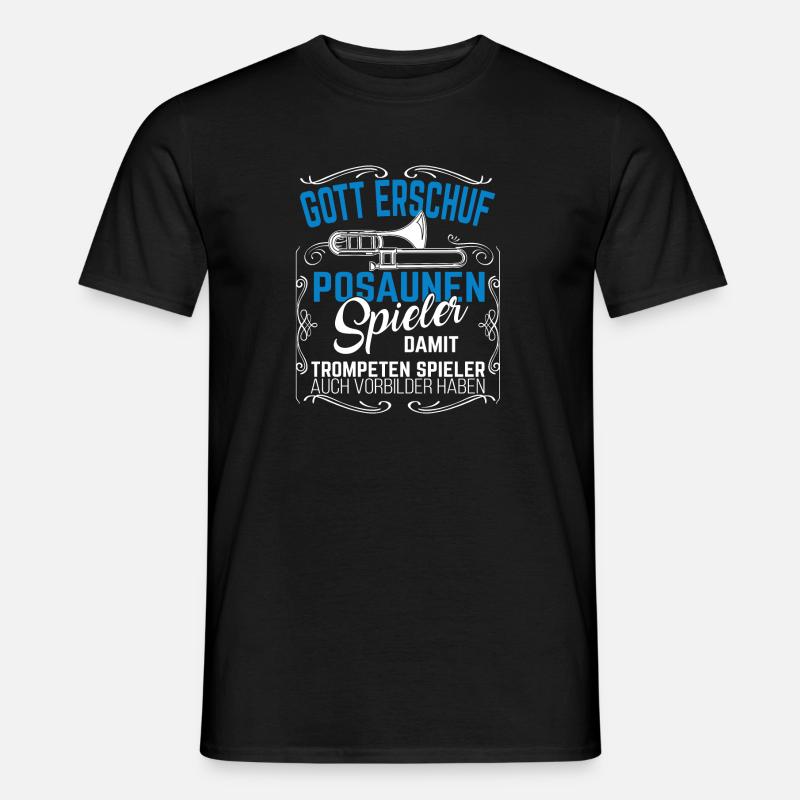 Posaune - Männer T-Shirt - Schwarz