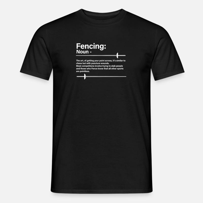 Fechten Nomen - Männer T-Shirt - Schwarz
