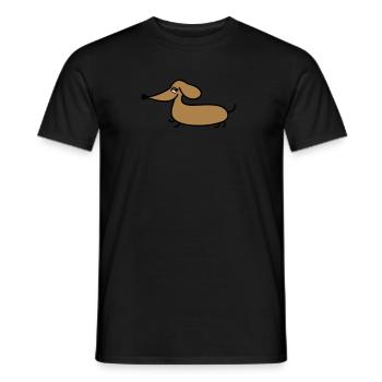 dachshund - T-shirt homme - noir - Devant - AI Model Male 178 light (178cm)