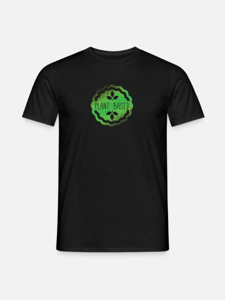 plant based vegan - Men's T-Shirt - black